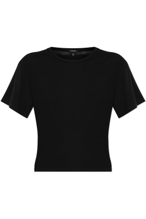 Tシャツ・カットソー VICTORIA BECKHAM Woman T-Shirt Black 1125JTS006165A BLACK Victoria Beckham T-shirt with side draping | Women's